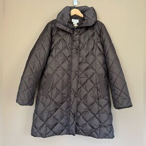 {St. John's Bay} Down Filled Puffer Coat Longer Length in Brown - Womens Medium